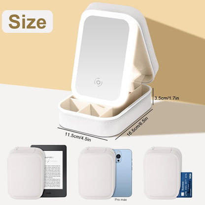 GlamBox™ LED Makeup Organizer – Bright, Compact & Adjustable