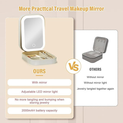 GlamBox™ LED Makeup Organizer – Bright, Compact & Adjustable