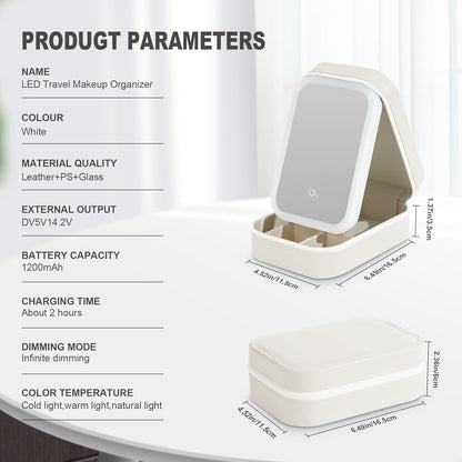 GlamBox™ LED Makeup Organizer – Bright, Compact & Adjustable