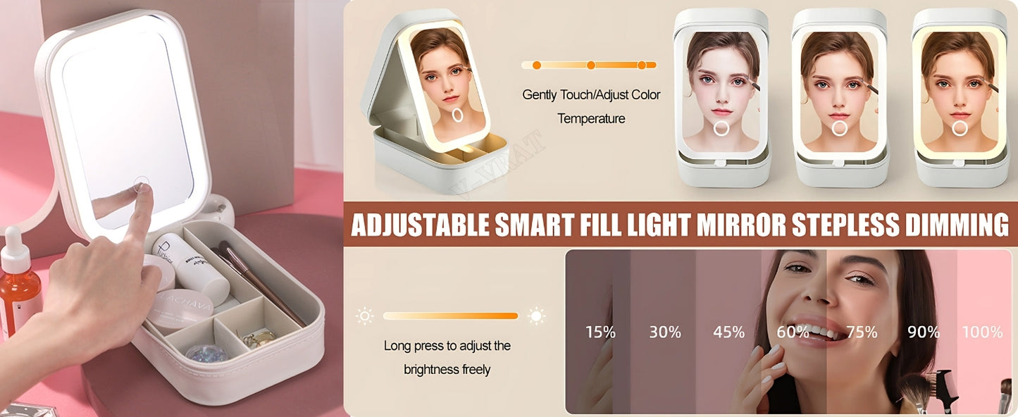 ✨ ShineCove™ Portable LED Makeup Case